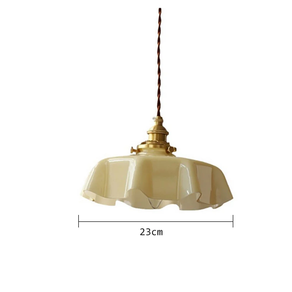 Modern Romantic Small Glass Ribbon Edge Pendant Light For Living Room - Image 27
