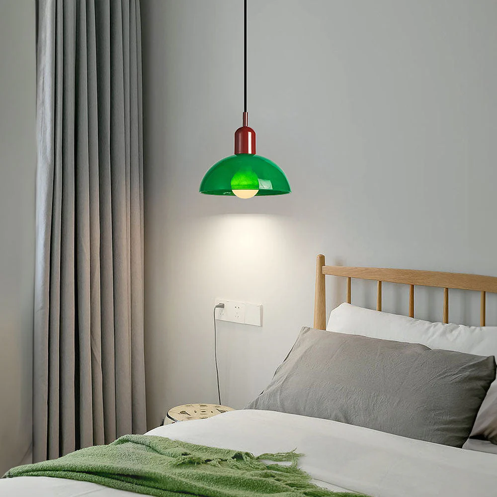 Modern Stained Mini Bedside Pendant Light - Image 20