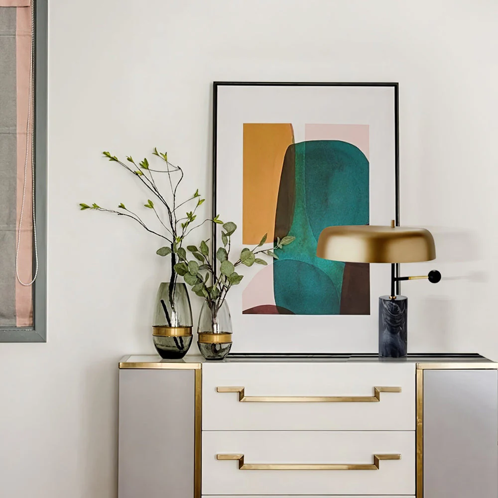 Modern Tall Black Table Lamp Design Beside Lamp - Image 4
