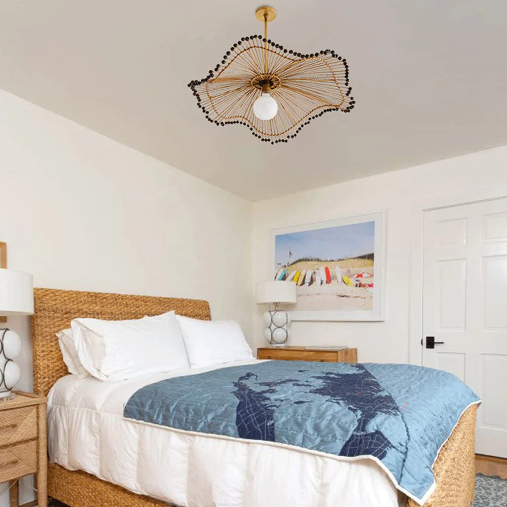 Modern Waverly Handwoven Rattan Pendant Light - Image 7