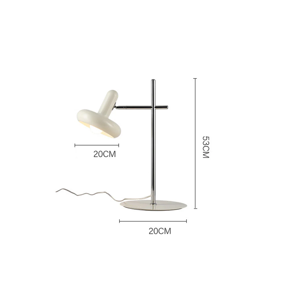 Modern White Glass Disc Table Lamp - Image 10