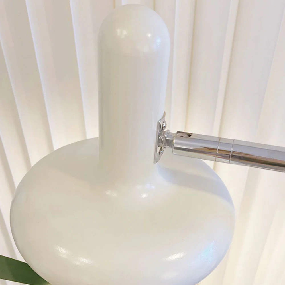 Modern White Glass Disc Table Lamp - Image 8