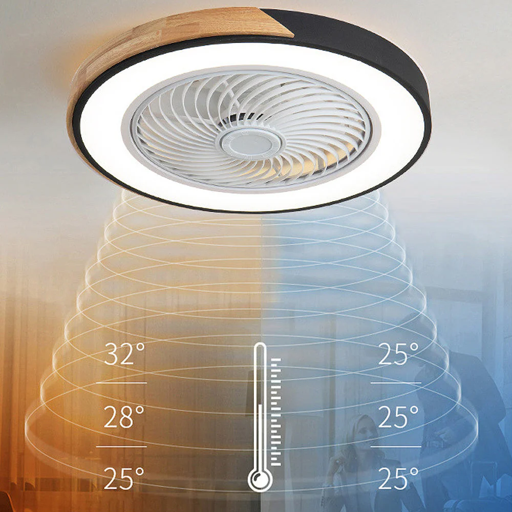 Modern Wood Ceiling Fans With LED Lights - Image 16