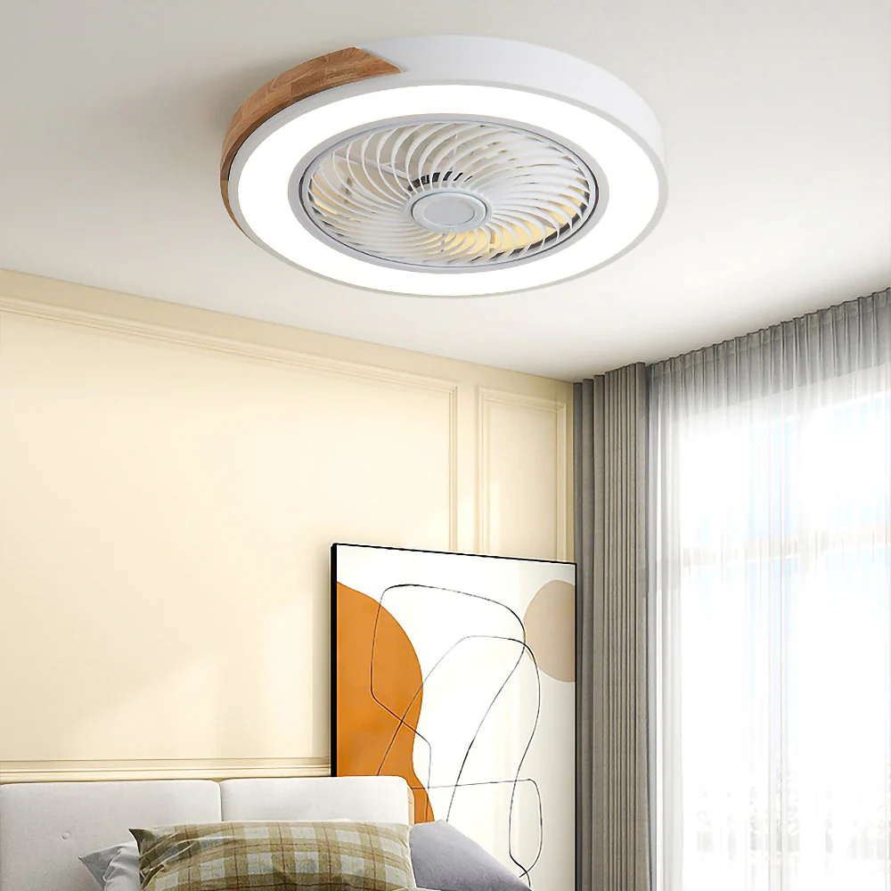 Modern Wood Ceiling Fans With LED Lights - Image 2