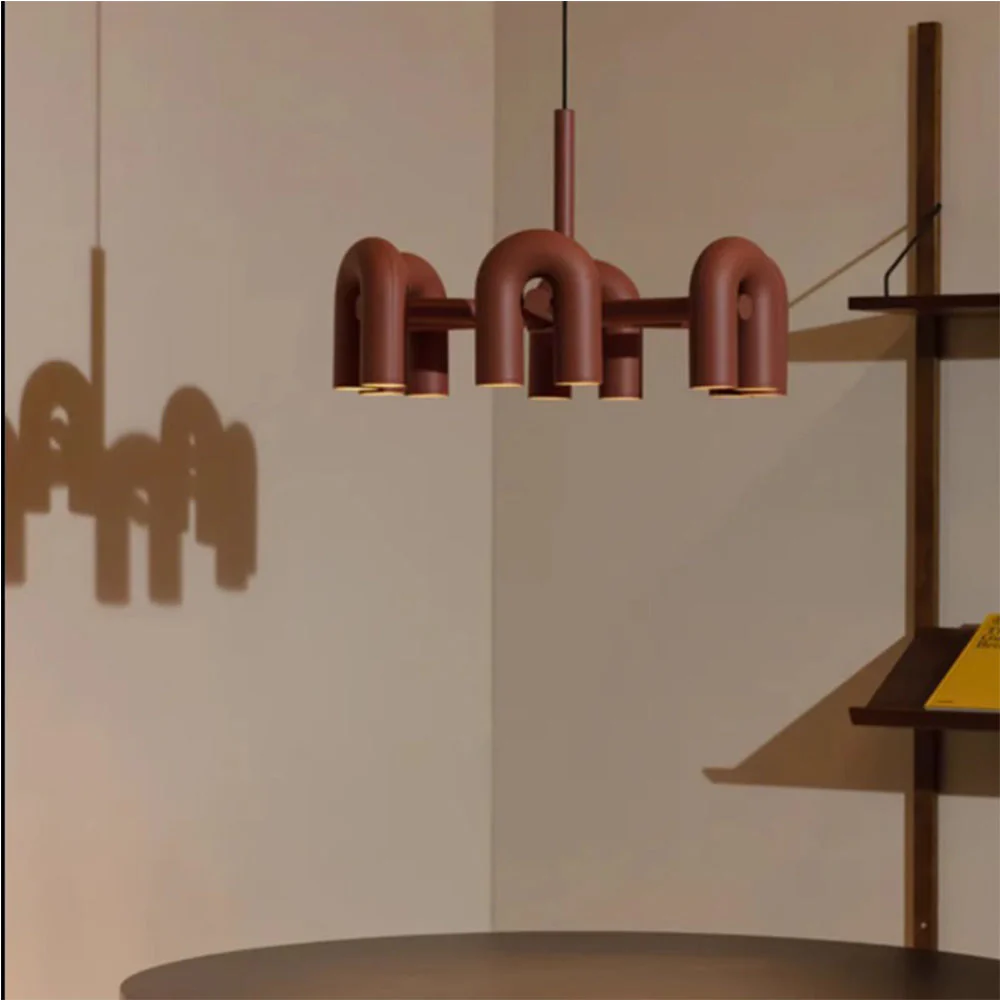 Morandi Creative Pipe Shaped LED Chandelier - Image 10