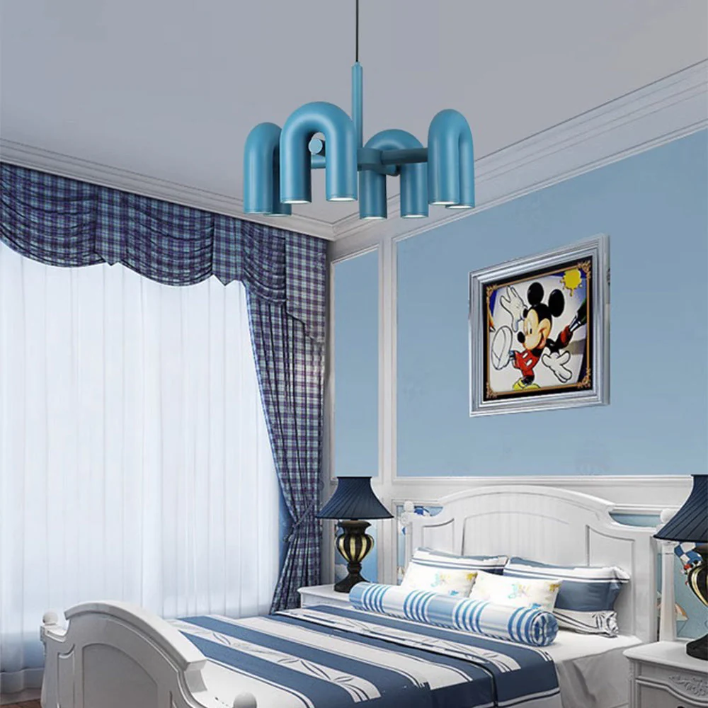 Morandi Creative Pipe Shaped LED Chandelier - Image 15