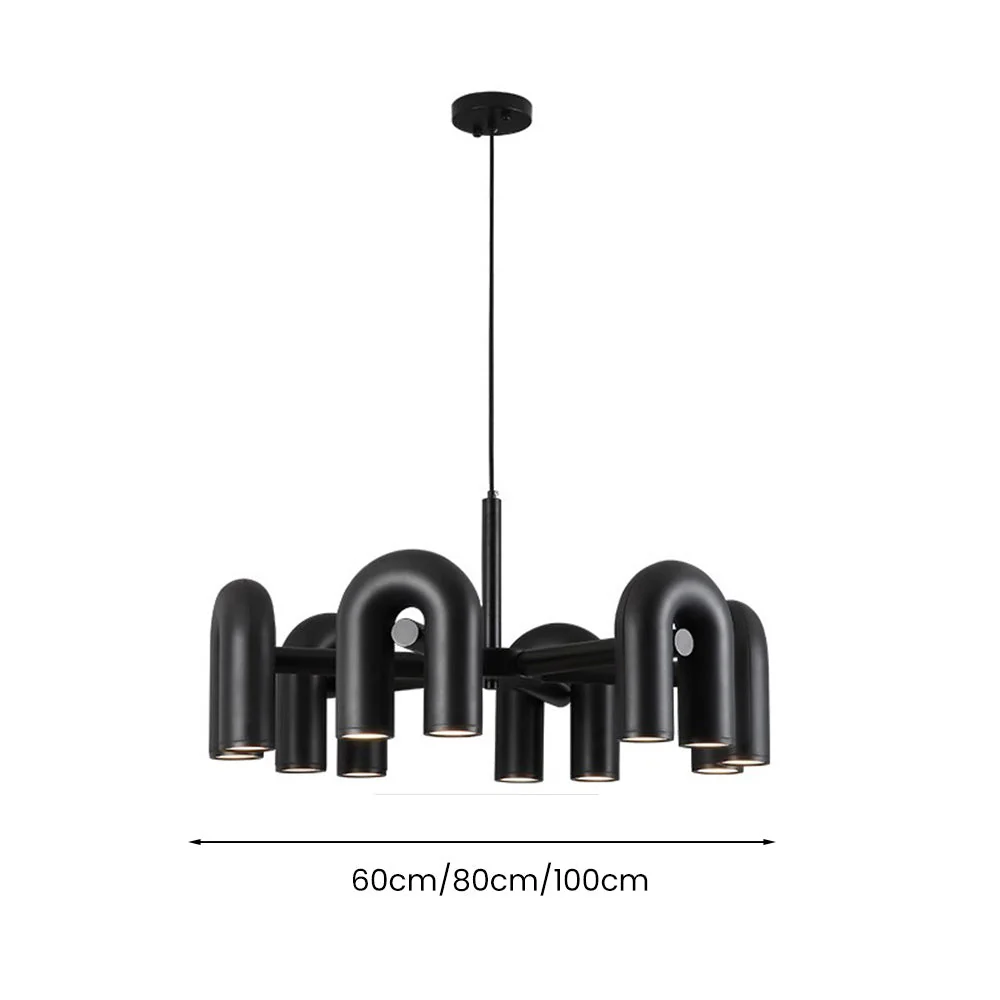 Morandi Creative Pipe Shaped LED Chandelier - Image 9