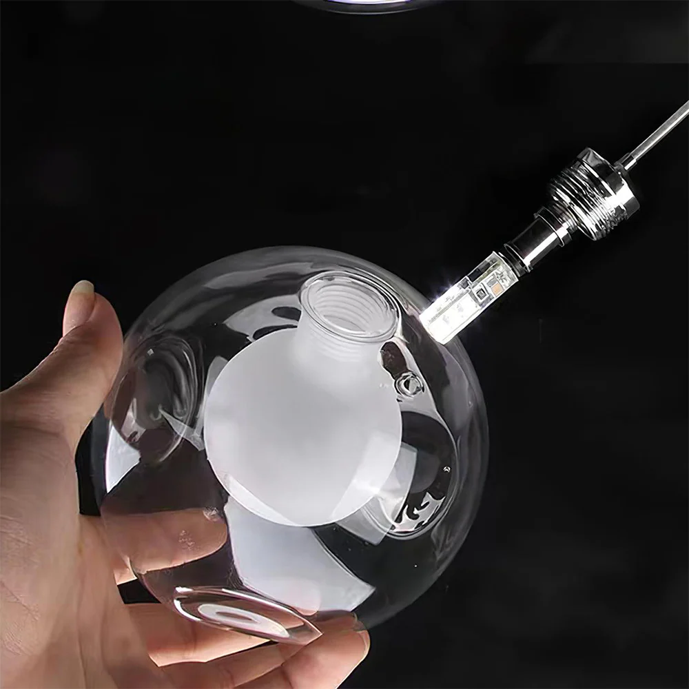 Multi-heads Glass Globe Cluster Stairway Light Pendant Light - Image 8
