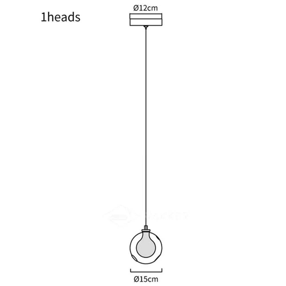 Multi-heads Glass Globe Cluster Stairway Light Pendant Light - Image 9