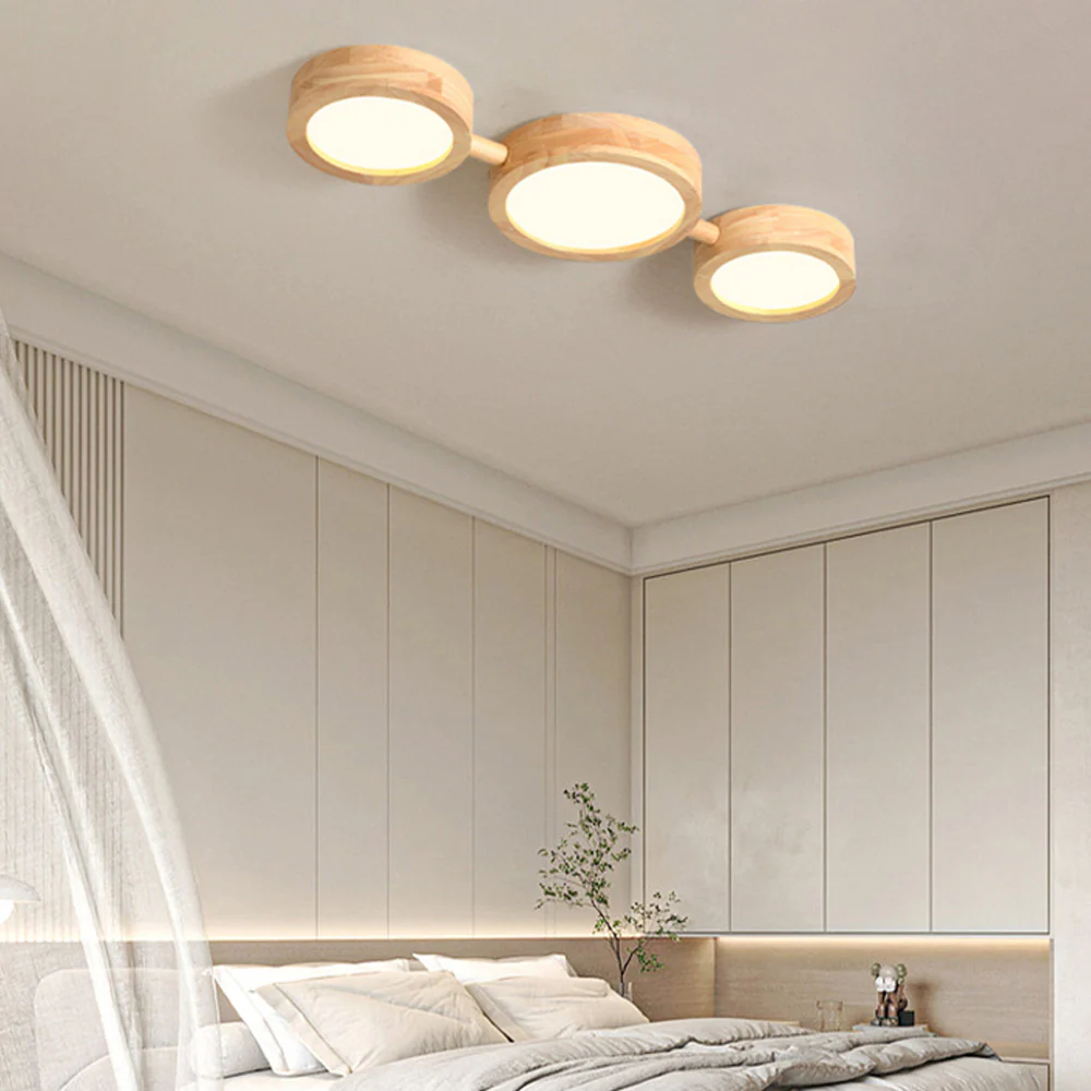 Multi-Heads Wood Retro LED Ceiling Light - Image 15
