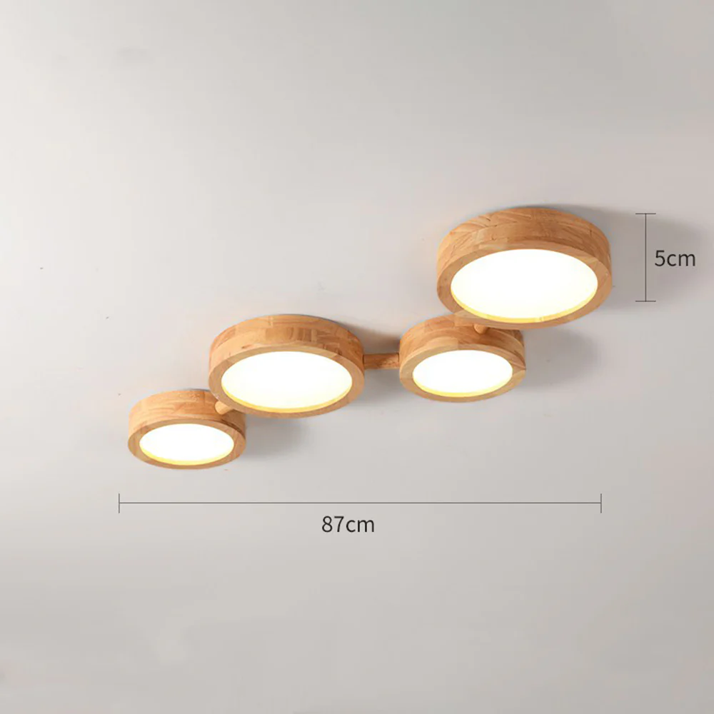 Multi-Heads Wood Retro LED Ceiling Light - Image 21