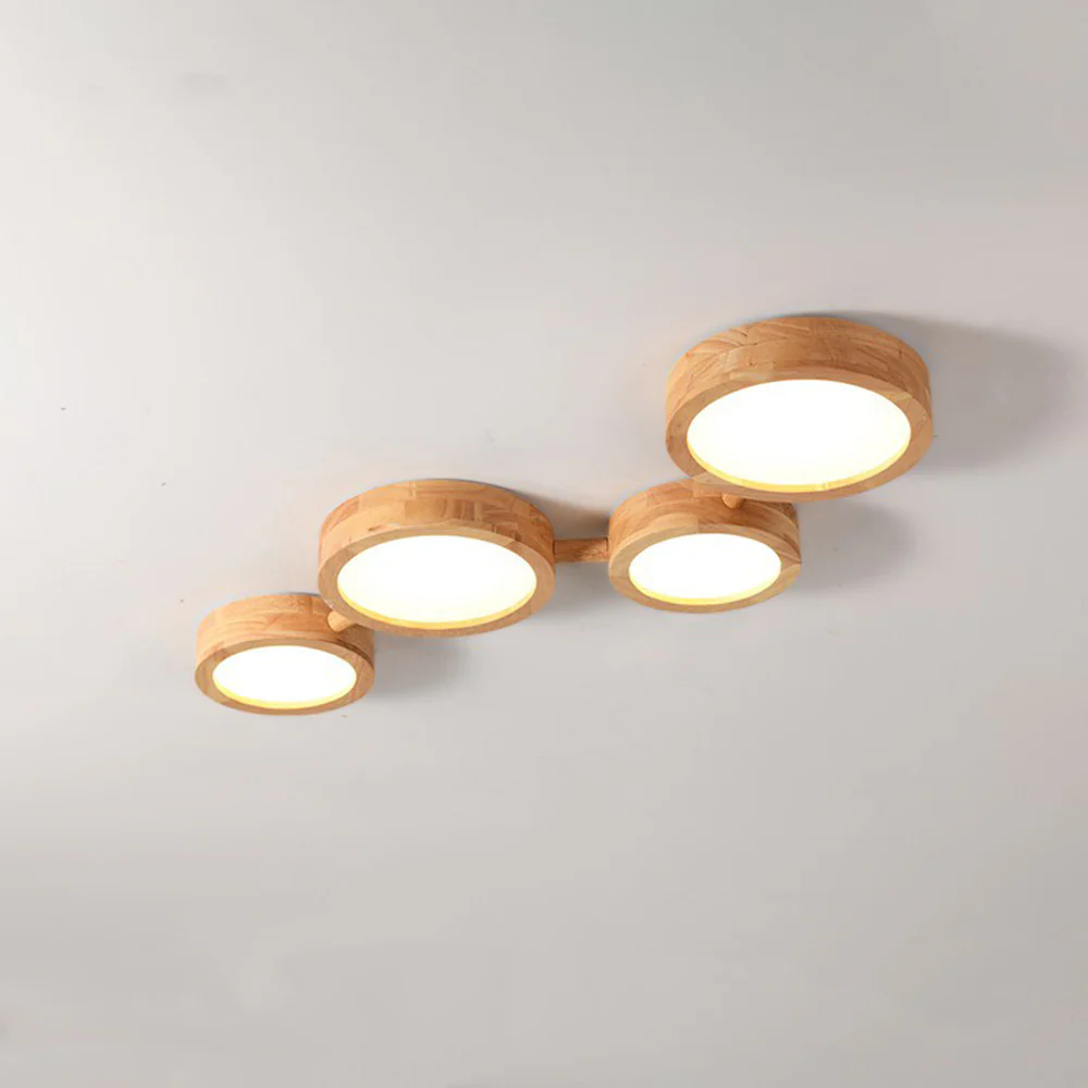 Multi-Heads Wood Retro LED Ceiling Light - Image 29