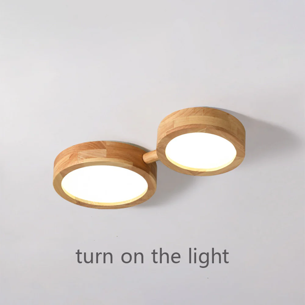 Multi-Heads Wood Retro LED Ceiling Light - Image 3