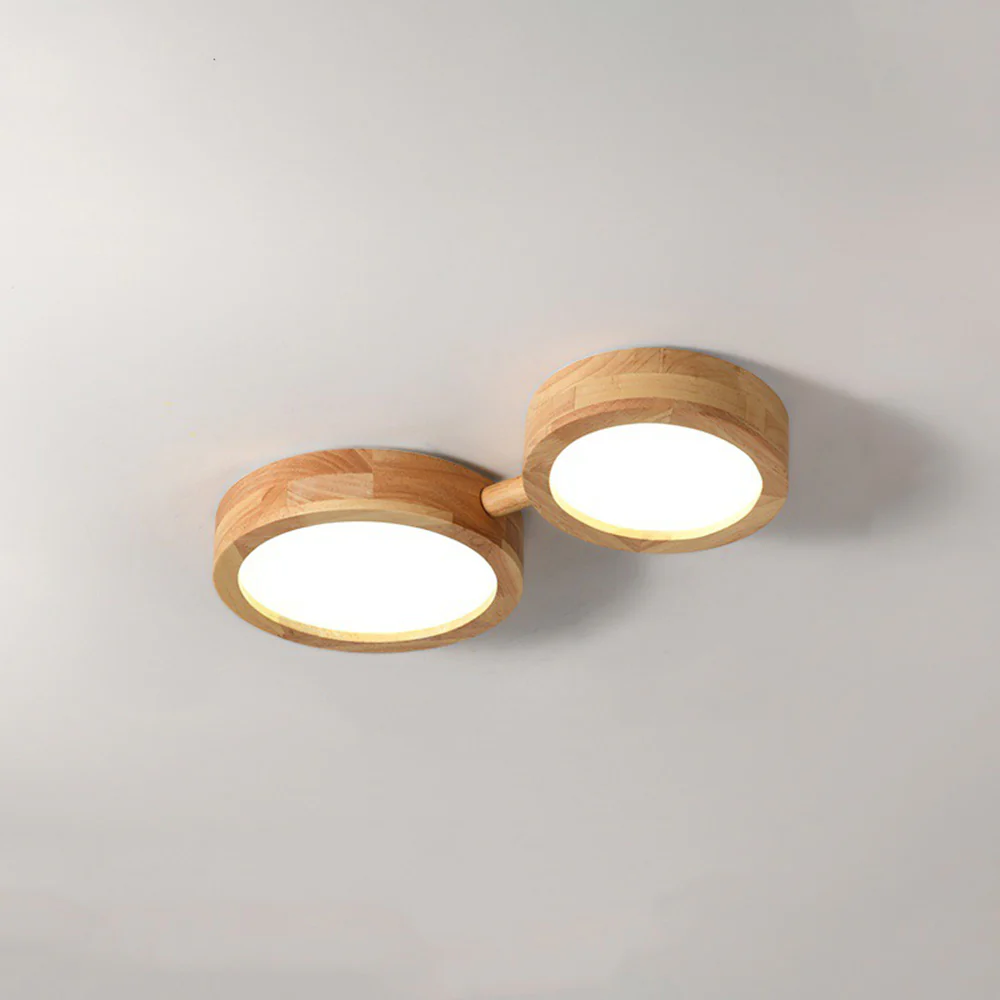 Multi-Heads Wood Retro LED Ceiling Light - Image 4