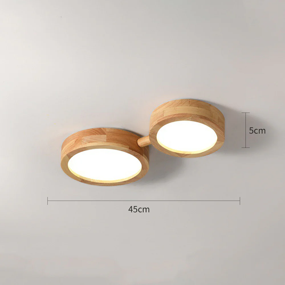 Multi-Heads Wood Retro LED Ceiling Light - Image 6