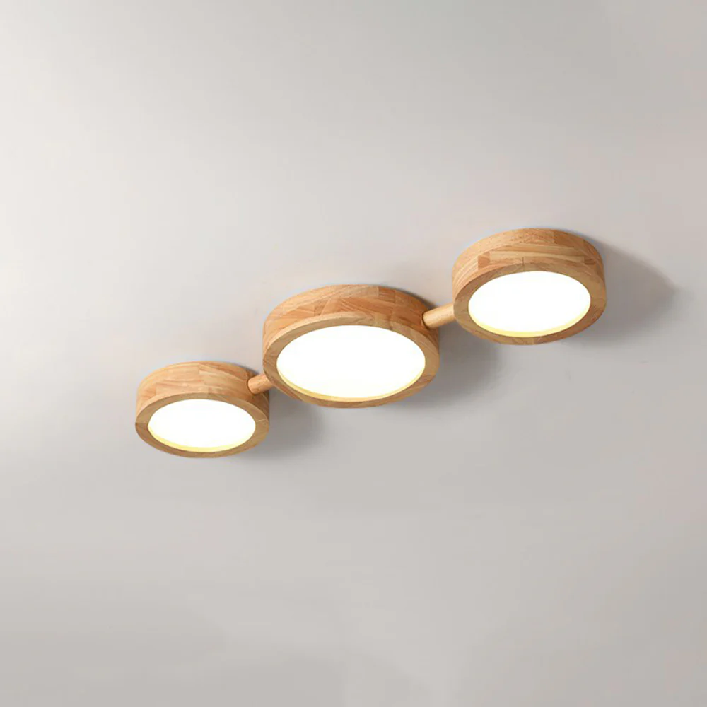 Multi-Heads Wood Retro LED Ceiling Light - Image 8