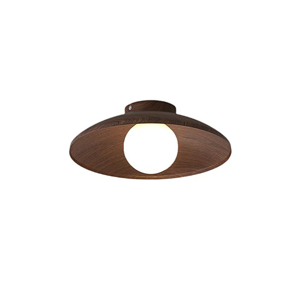 Natural Brown Iron Wooden Ceiling Light - Image 5