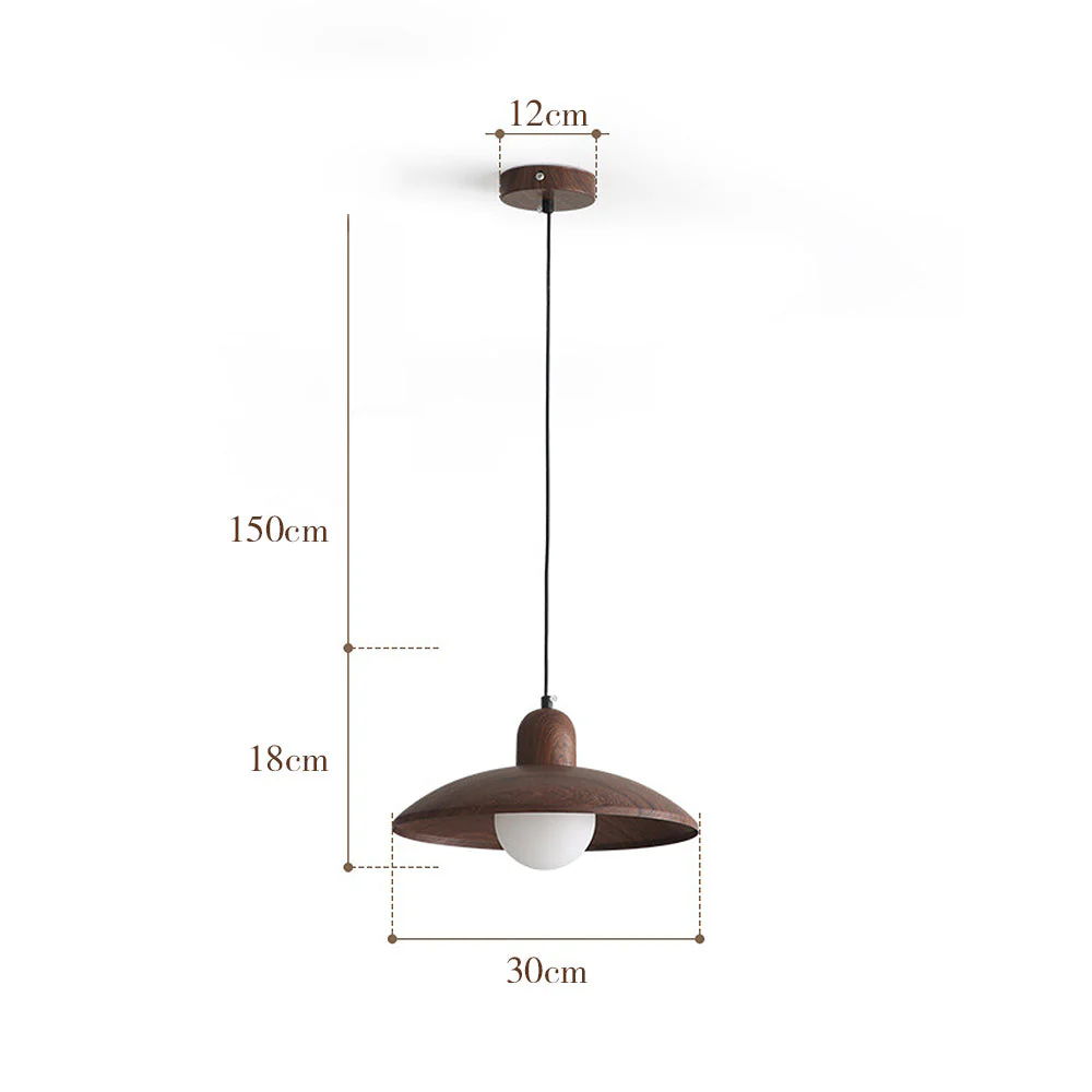 Natural Brown Iron Wooden Ceiling Light - Image 8