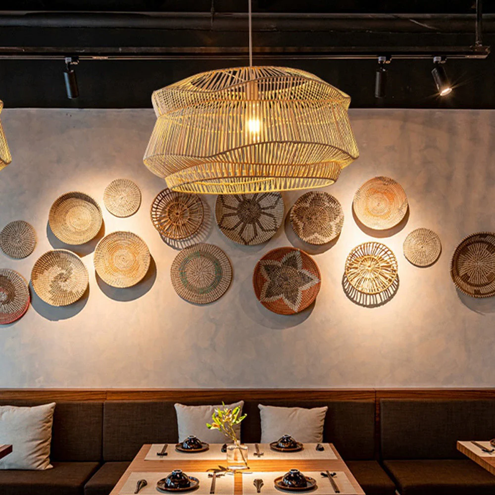 Natural Handmade Rattan Pendant Light - Image 2