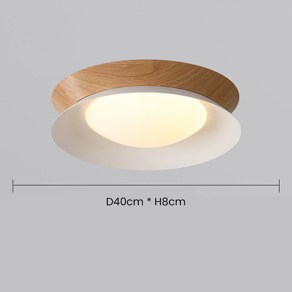 Natural LED Wood Grain Ceiling Light - Image 12