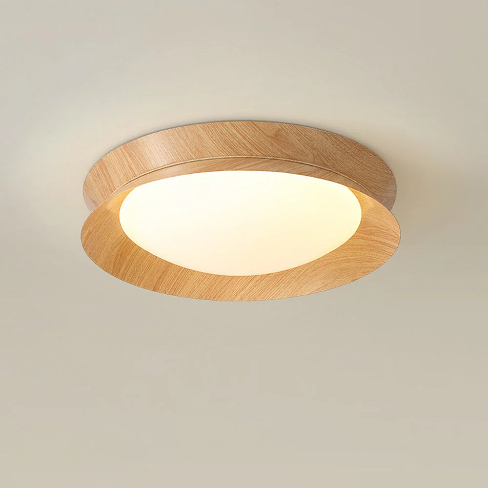 Natural LED Wood Grain Ceiling Light - Image 2