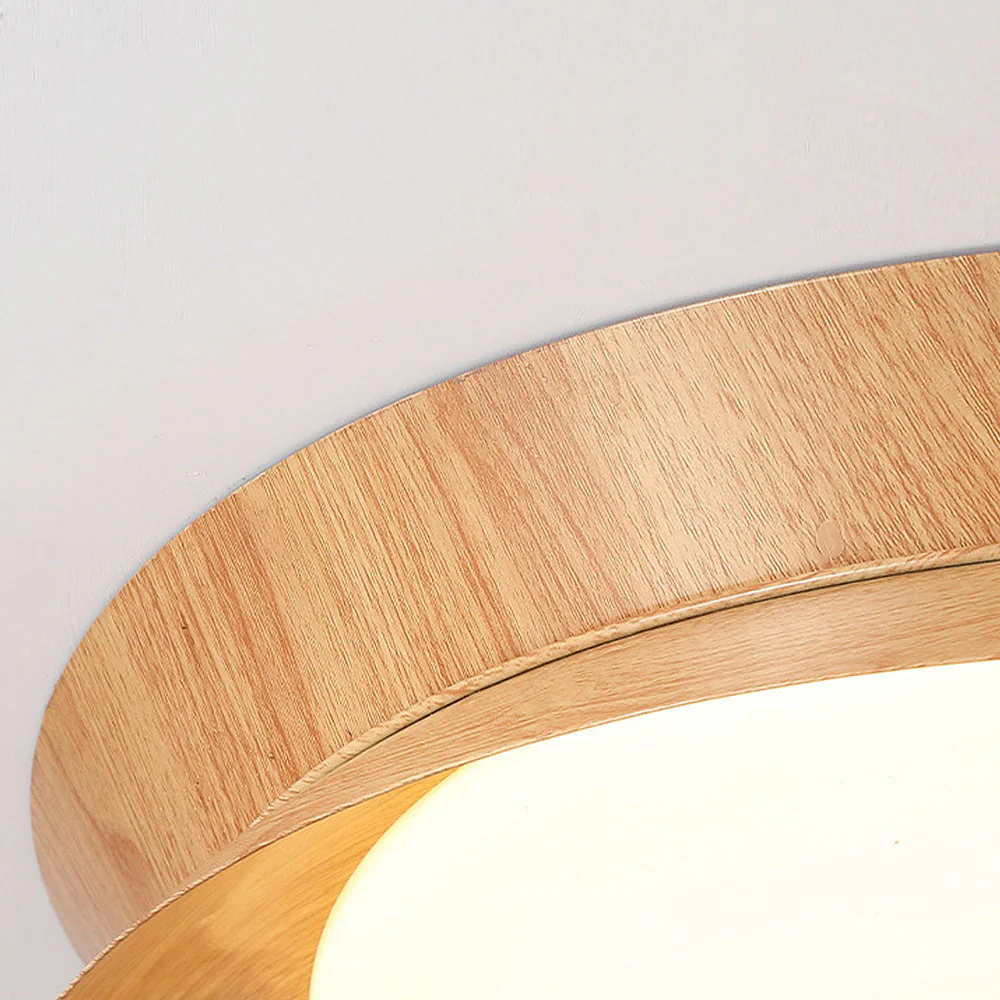 Natural LED Wood Grain Ceiling Light - Image 5