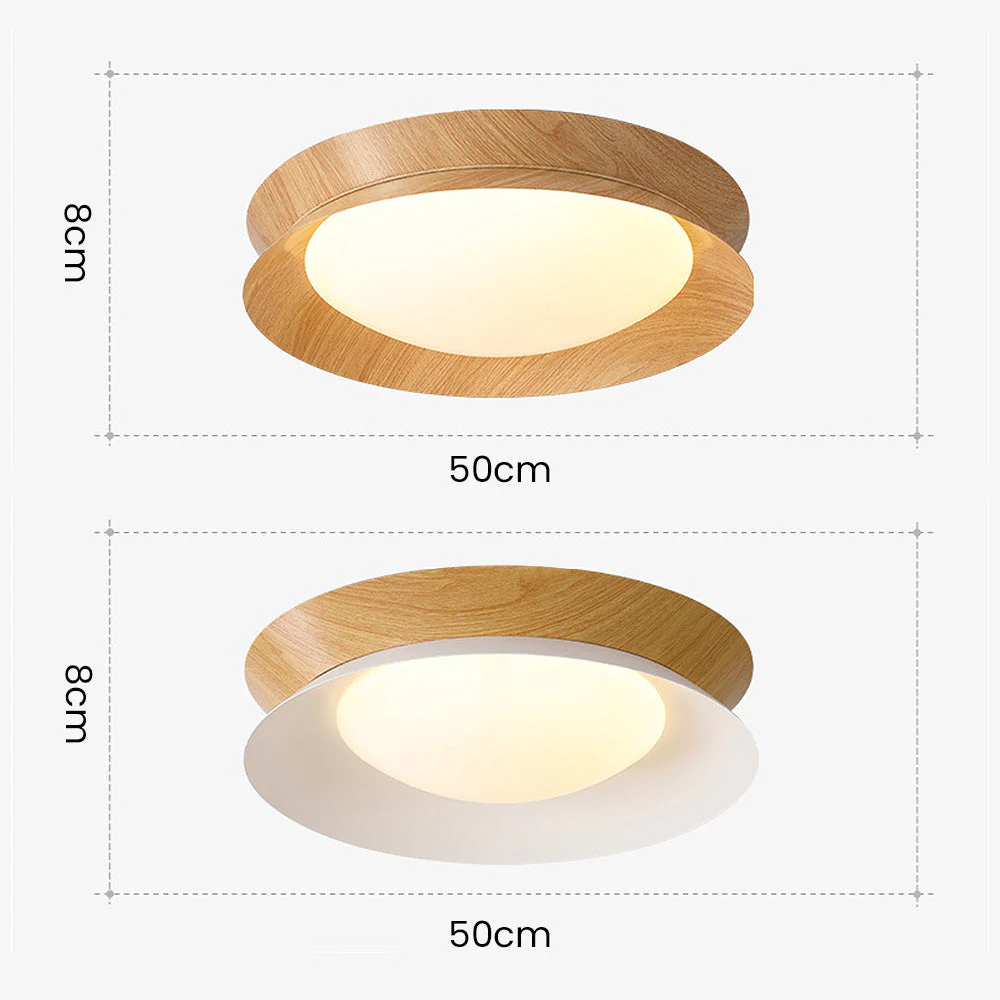 Natural LED Wood Grain Ceiling Light - Image 6