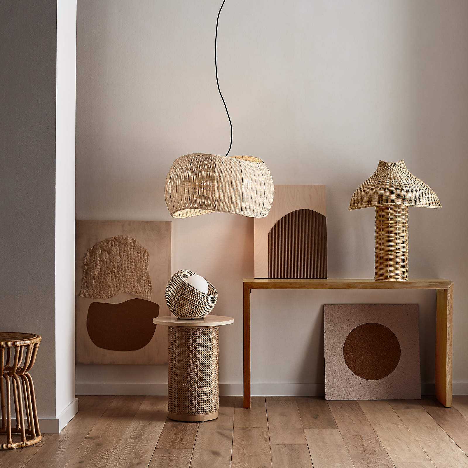 Natural Wicker Hanging Light Rattan Pendant Lampshade - Image 4