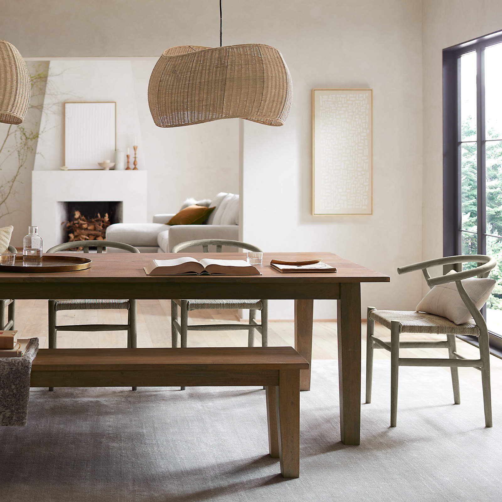 Natural Wicker Hanging Light Rattan Pendant Lampshade - Image 5