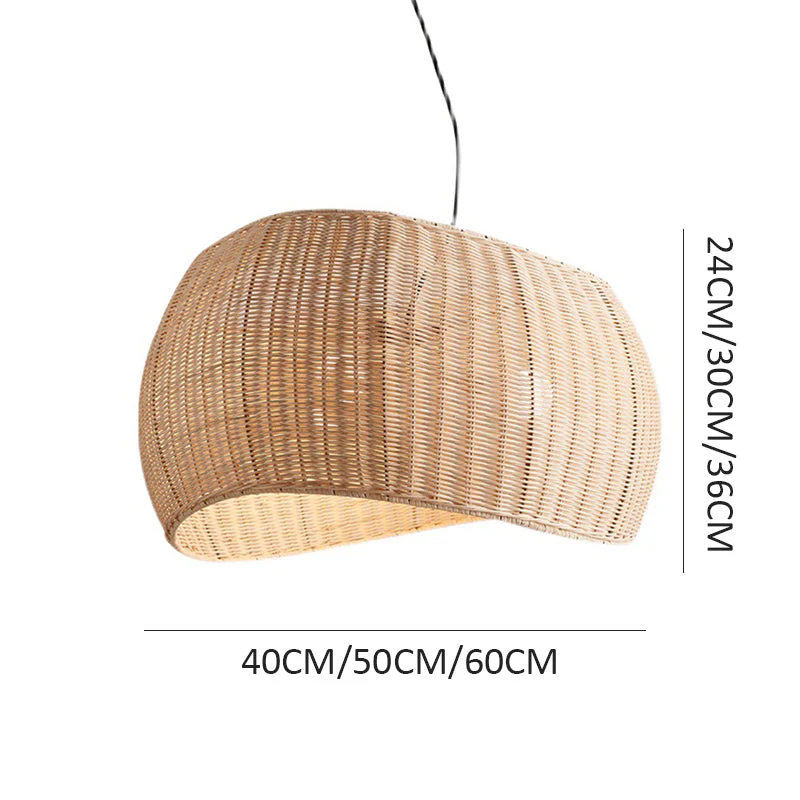 Natural Wicker Hanging Light Rattan Pendant Lampshade - Image 8