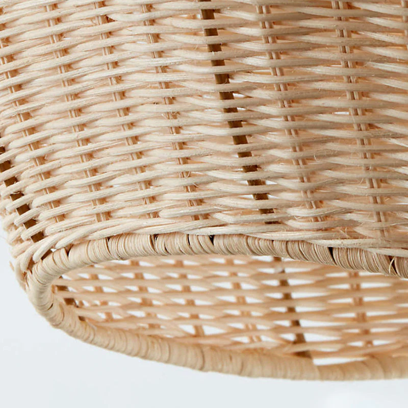 Natural Wicker Hanging Light Rattan Pendant Lampshade - Image 9