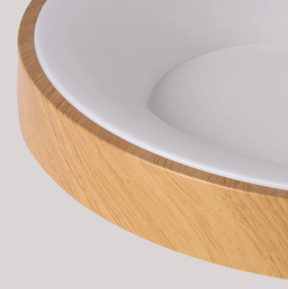 Natural Wood Round LED Ceiling Light - Image 10