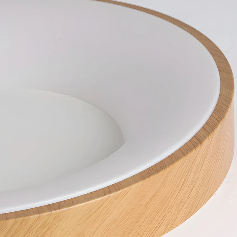 Natural Wood Round LED Ceiling Light - Image 6