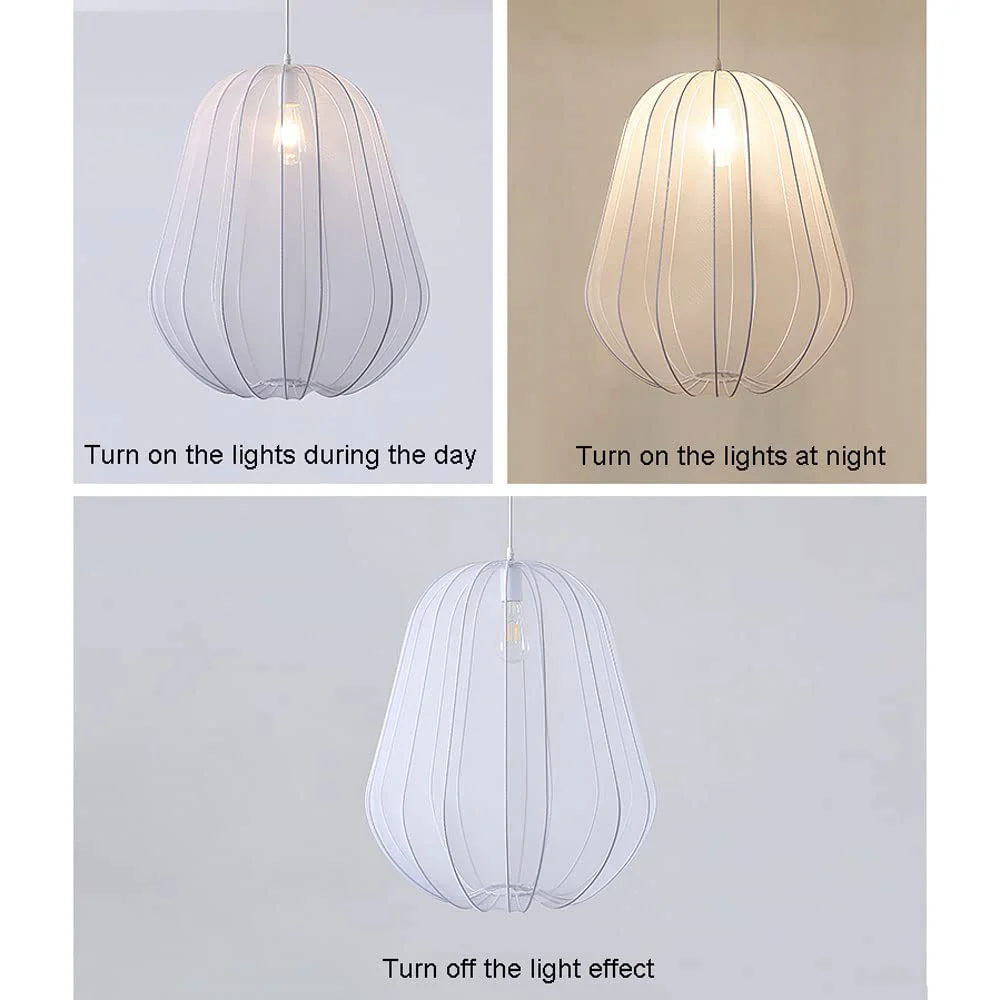 Nordic 1-Light Fabric Lampshade Shade Pendant Lamp - Image 11