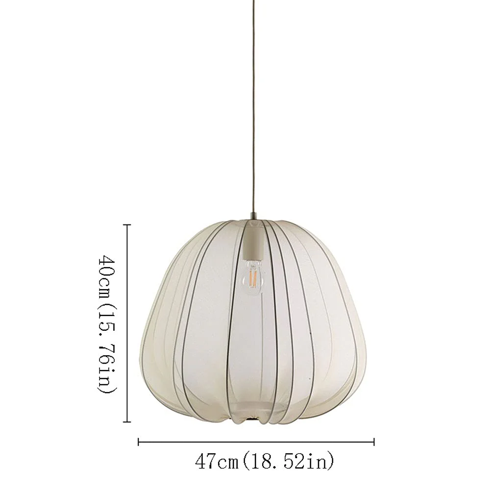 Nordic 1-Light Fabric Lampshade Shade Pendant Lamp - Image 12