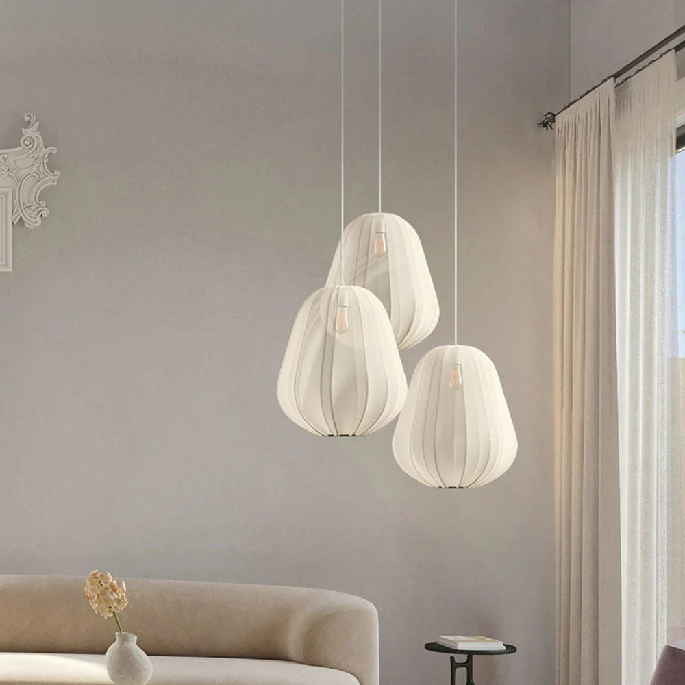 Nordic 1-Light Fabric Lampshade Shade Pendant Lamp - Image 14