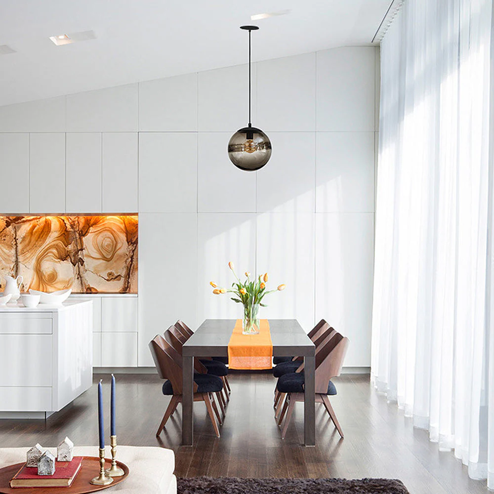 Nordic Clear Glass Ball Stained Pendant Light - Image 9