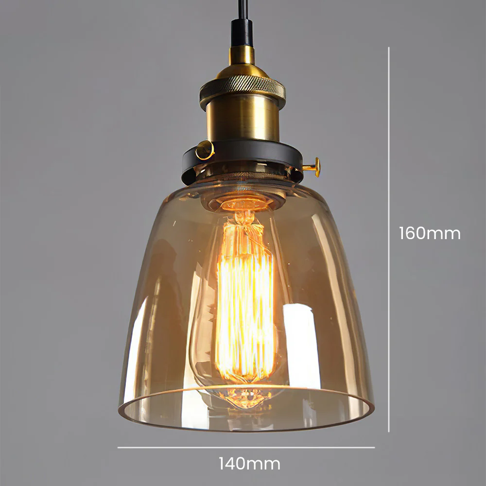 Nordic Clear Glass Bedside Pendant Light - Image 17