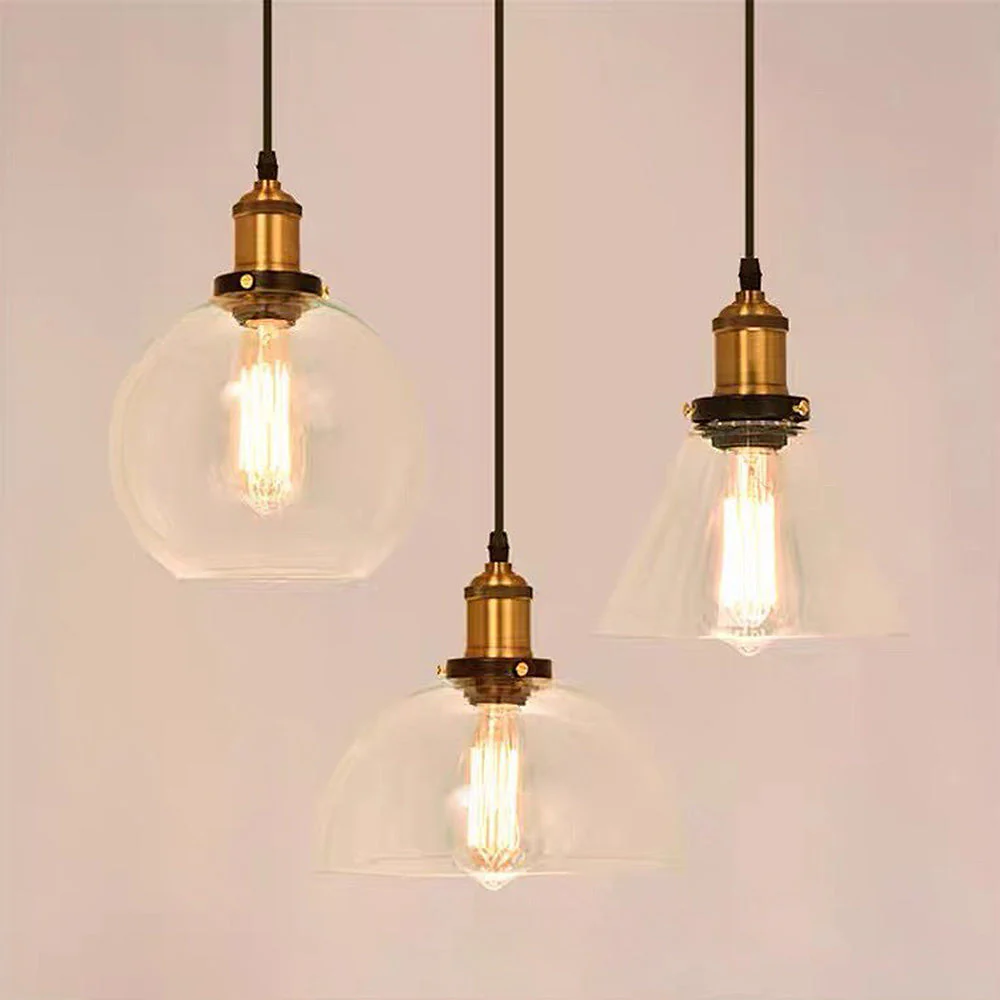Nordic Clear Glass Bedside Pendant Light - Image 28