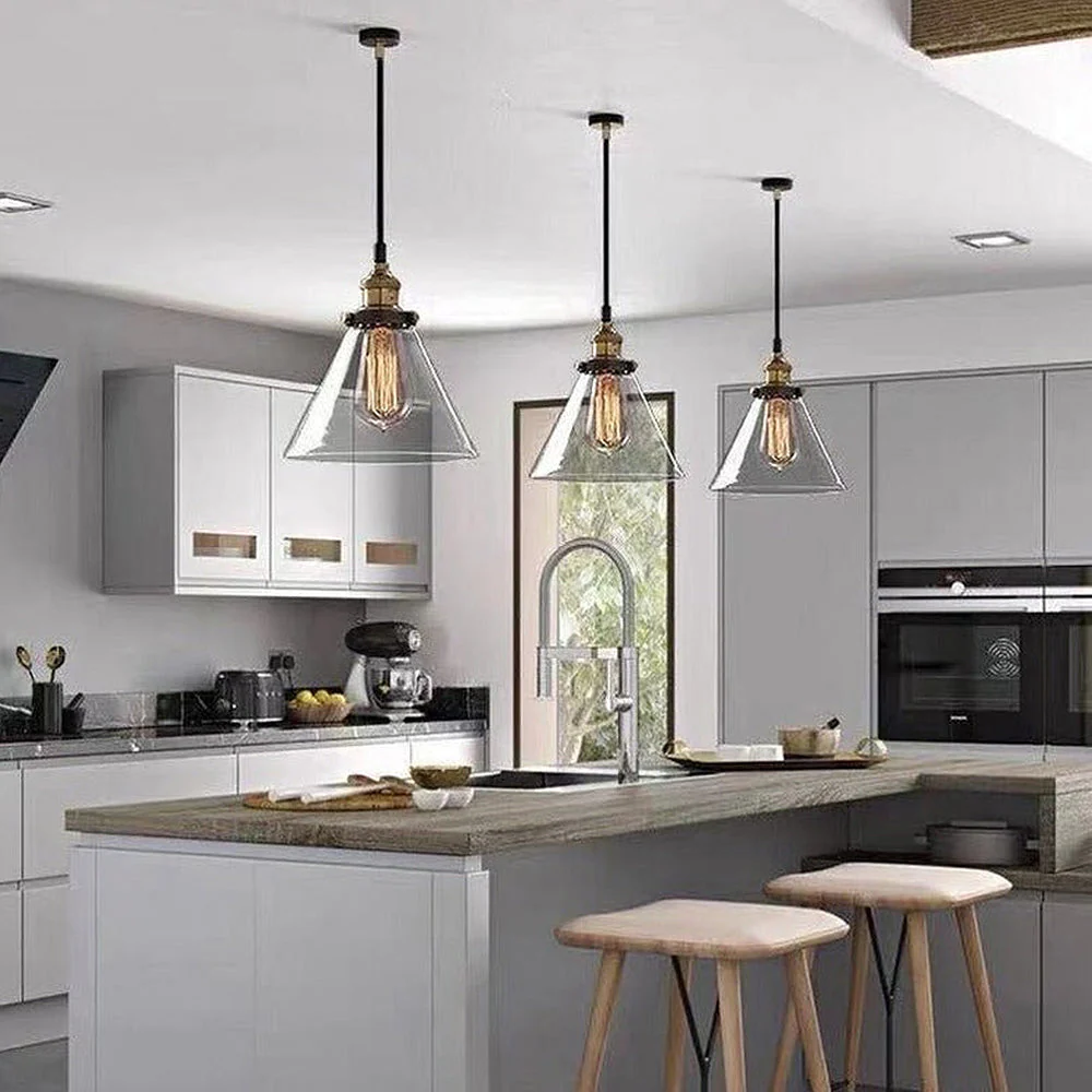 Nordic Clear Glass Bedside Pendant Light - Image 29