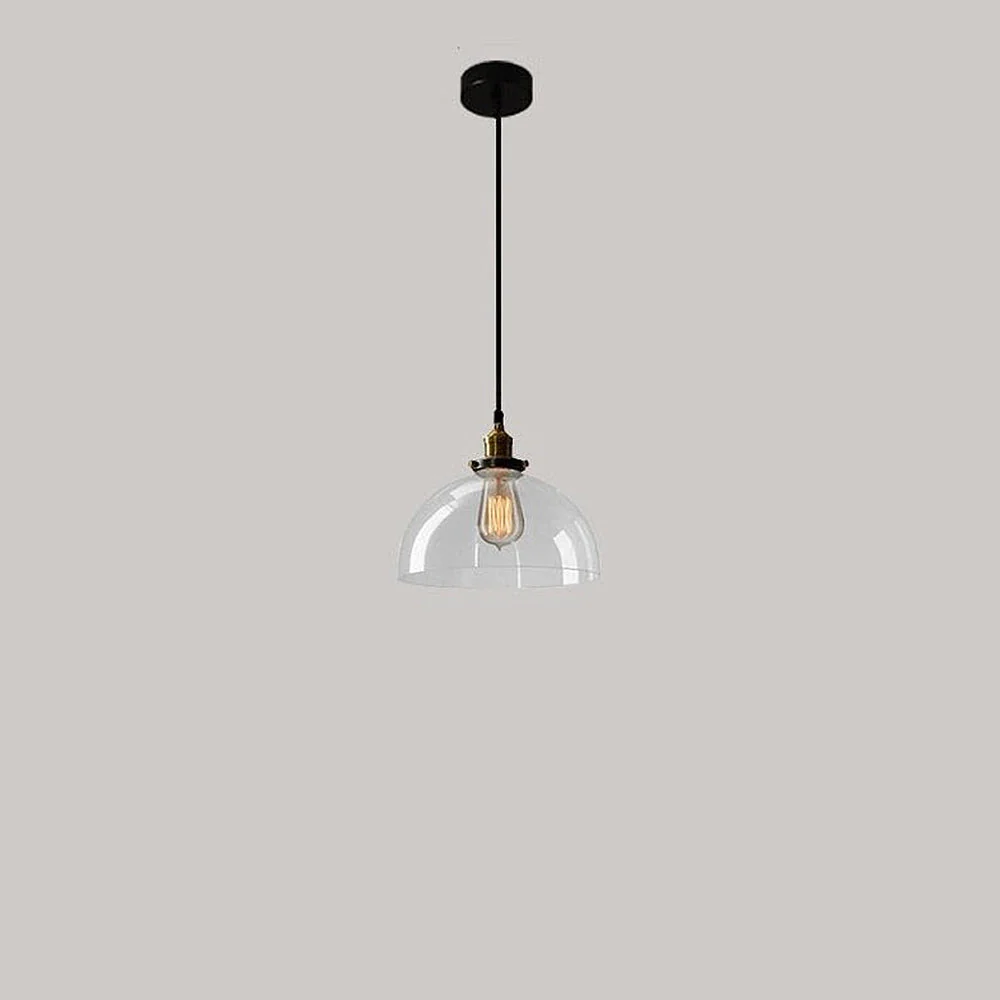 Nordic Clear Glass Bedside Pendant Light - Image 30