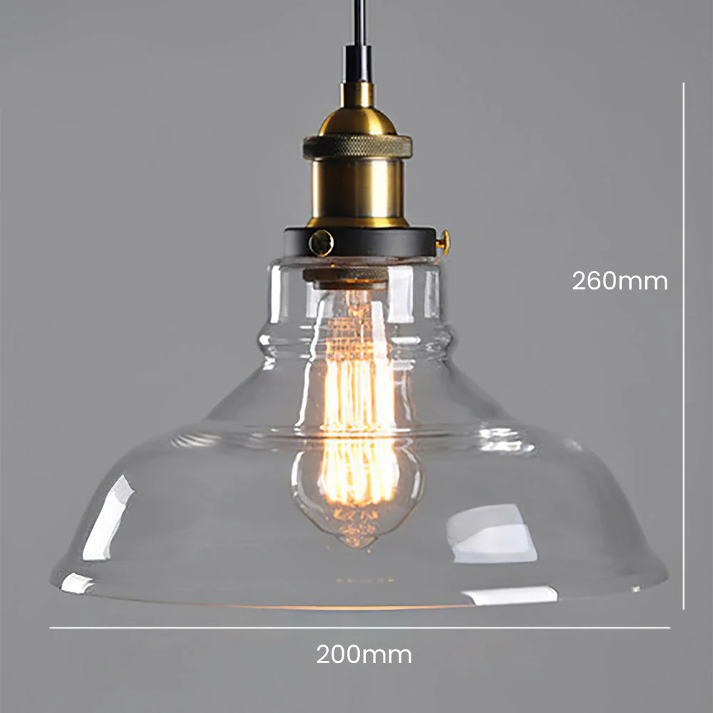 Nordic Clear Glass Bedside Pendant Light - Image 35