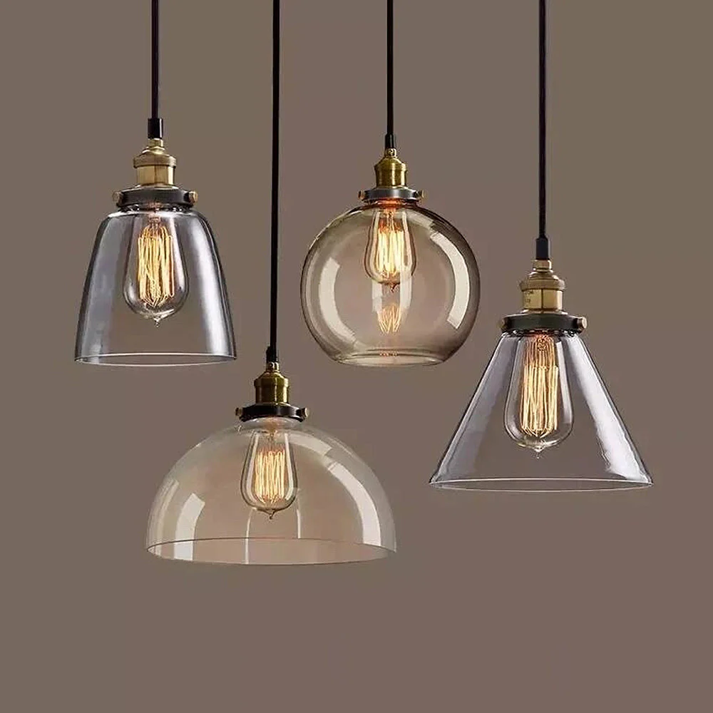 Nordic Clear Glass Bedside Pendant Light - Image 4