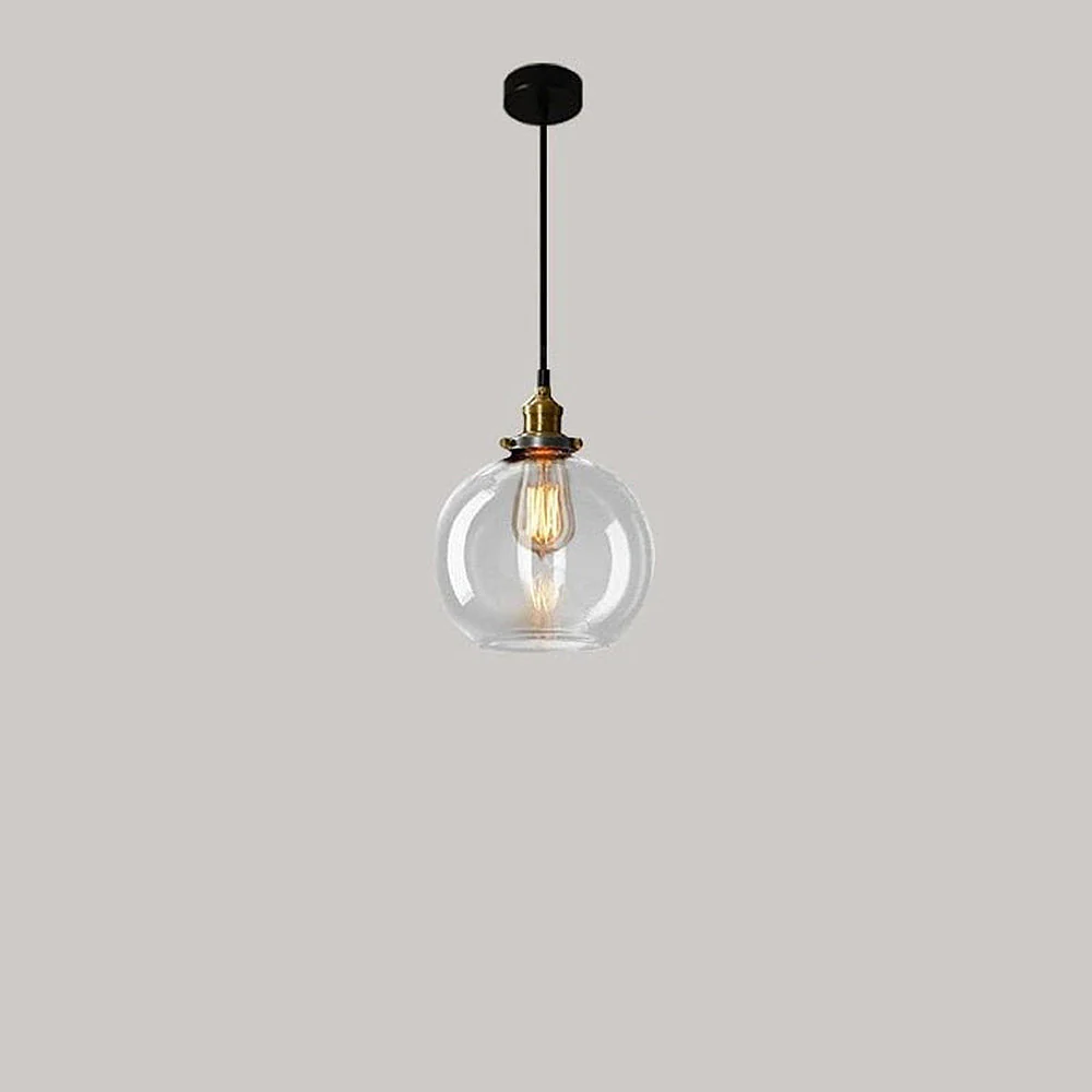 Nordic Clear Glass Bedside Pendant Light - Image 40