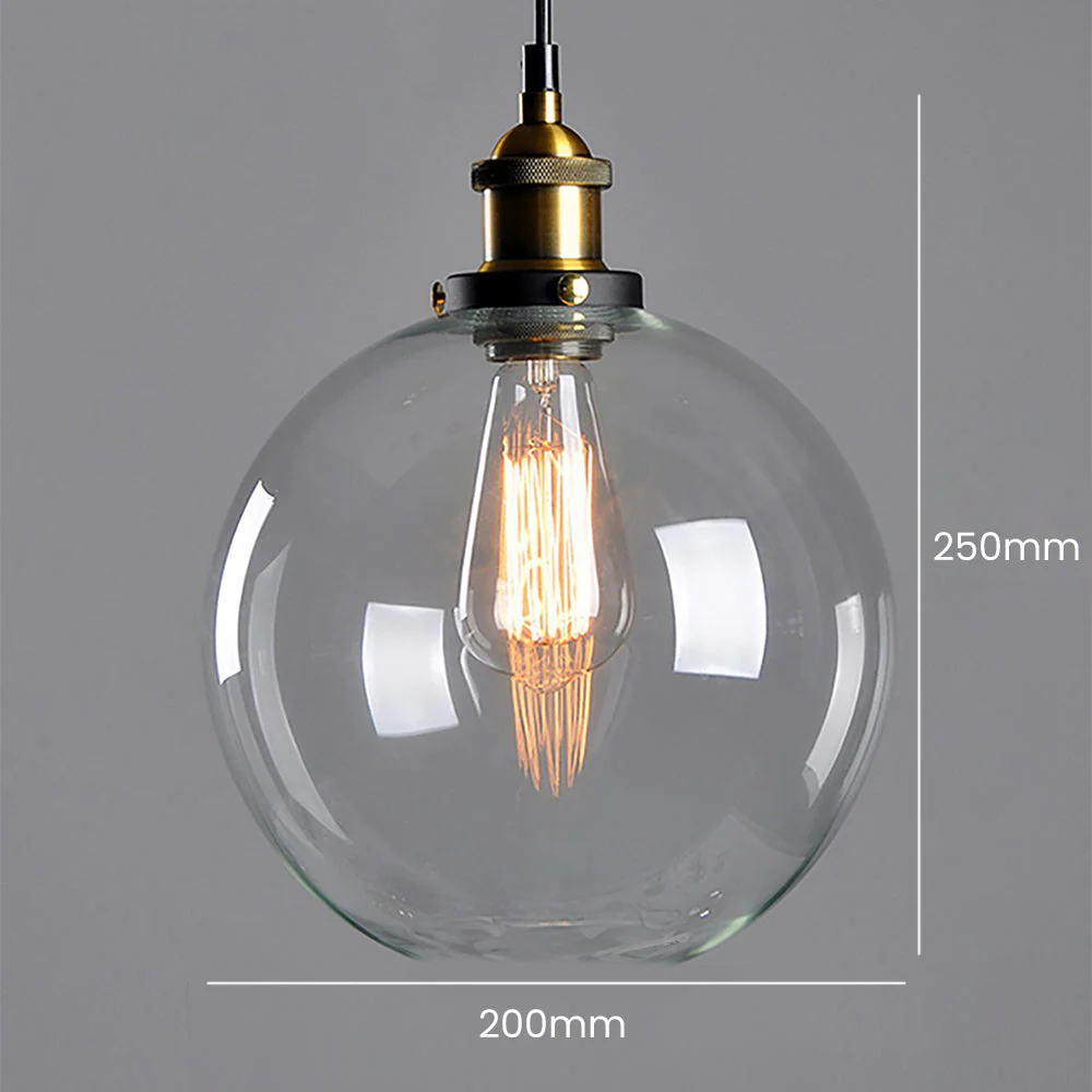 Nordic Clear Glass Bedside Pendant Light - Image 41