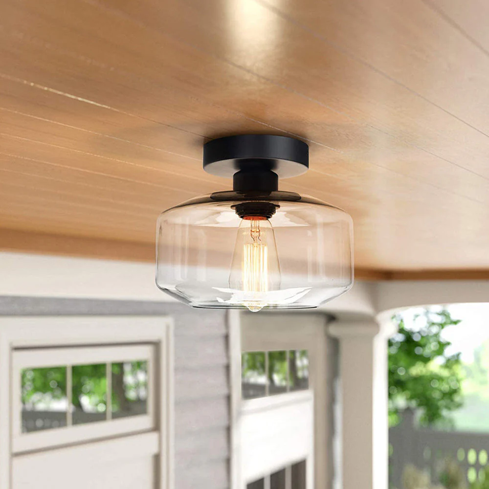 Nordic Clear Glass Dome Flush Mount Ceiling Light - Image 10