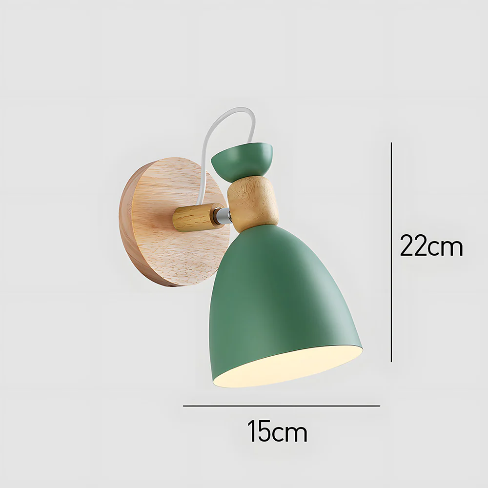 Nordic Design Style Wood Bedside Wall Lights - Image 6