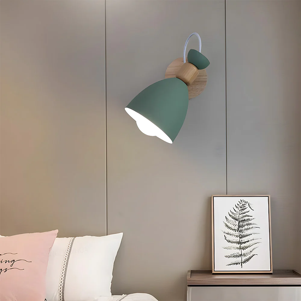 Nordic Design Style Wood Bedside Wall Lights - Image 9