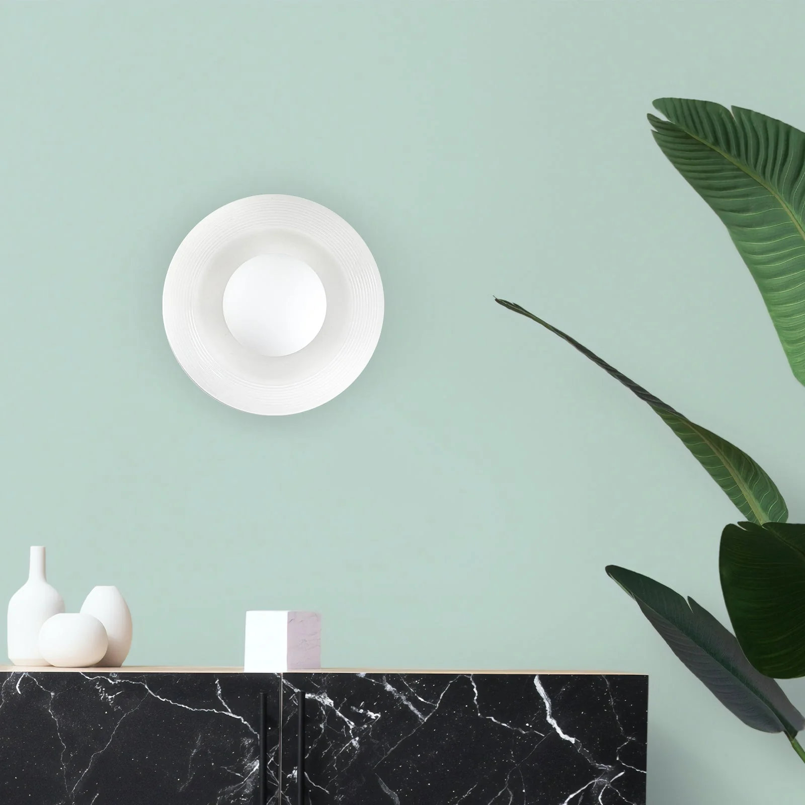 Nordic Dome White Ceramic Wall Light - Image 2