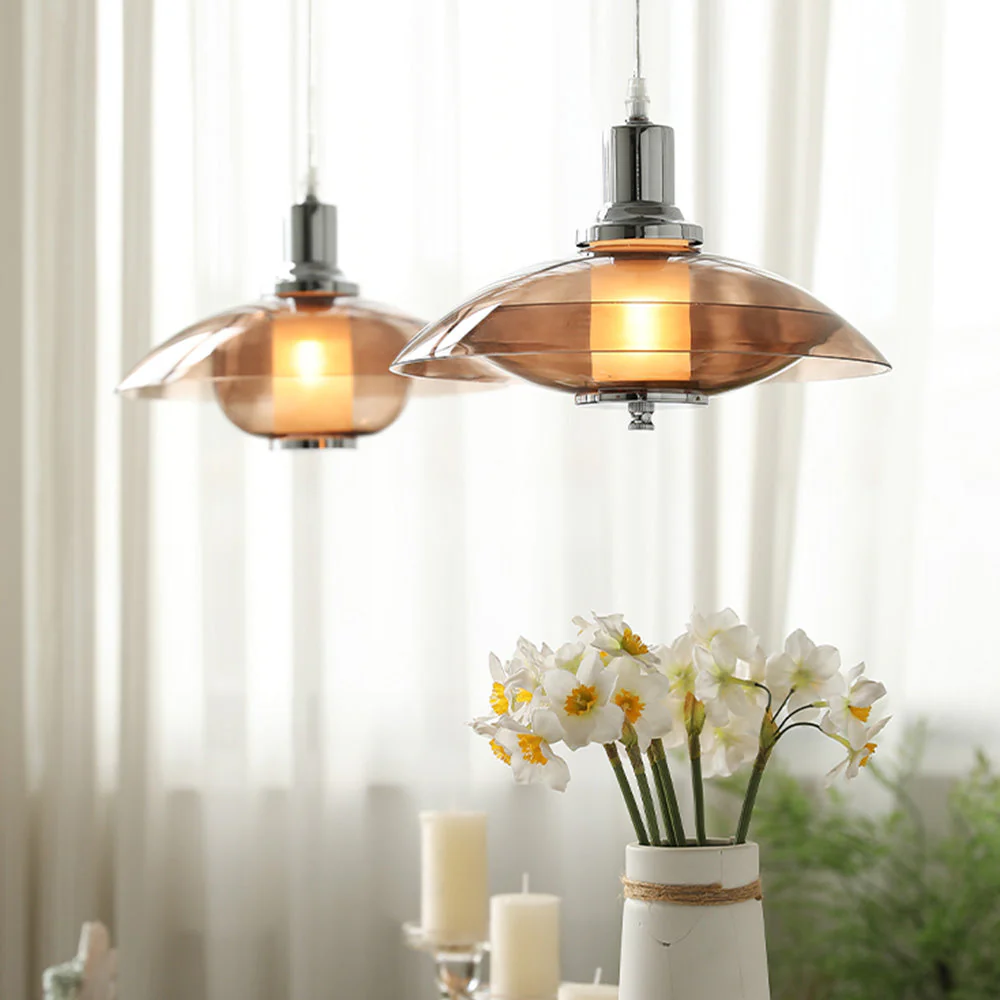 Nordic Flying Saucer Clear Glass Pendant Light - Image 10